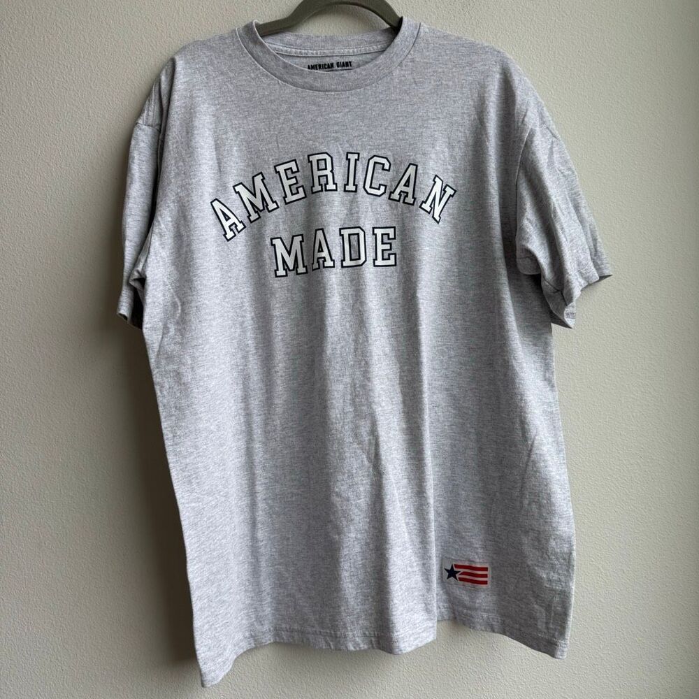 American Giant "AMERICAN MADE" Cotton T-Shirt Adult XL White Made in the USA